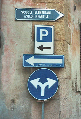 Segni in tutte le direzioni